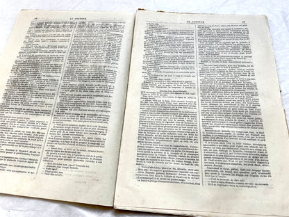 1880s French newspaper 'Le Conteur' issue from April 30, 1881, featuring a detailed front-page engraving.