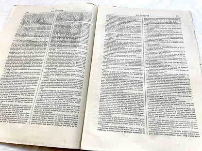 1880s French newspaper 'Le Conteur' issue from April 30, 1881, featuring a detailed front-page engraving.