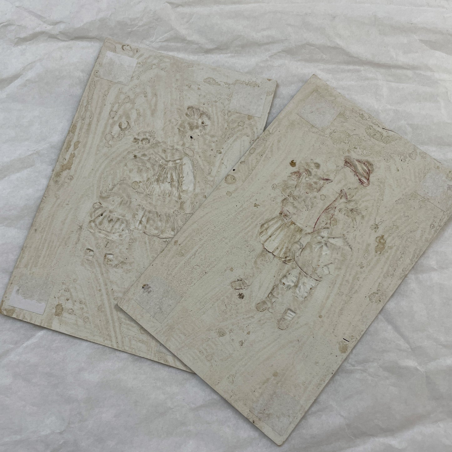 Late 19th Century - Two Chromolithograph Prints - Charming Victorian Children Illustrations - Antique Child Portrait Pair