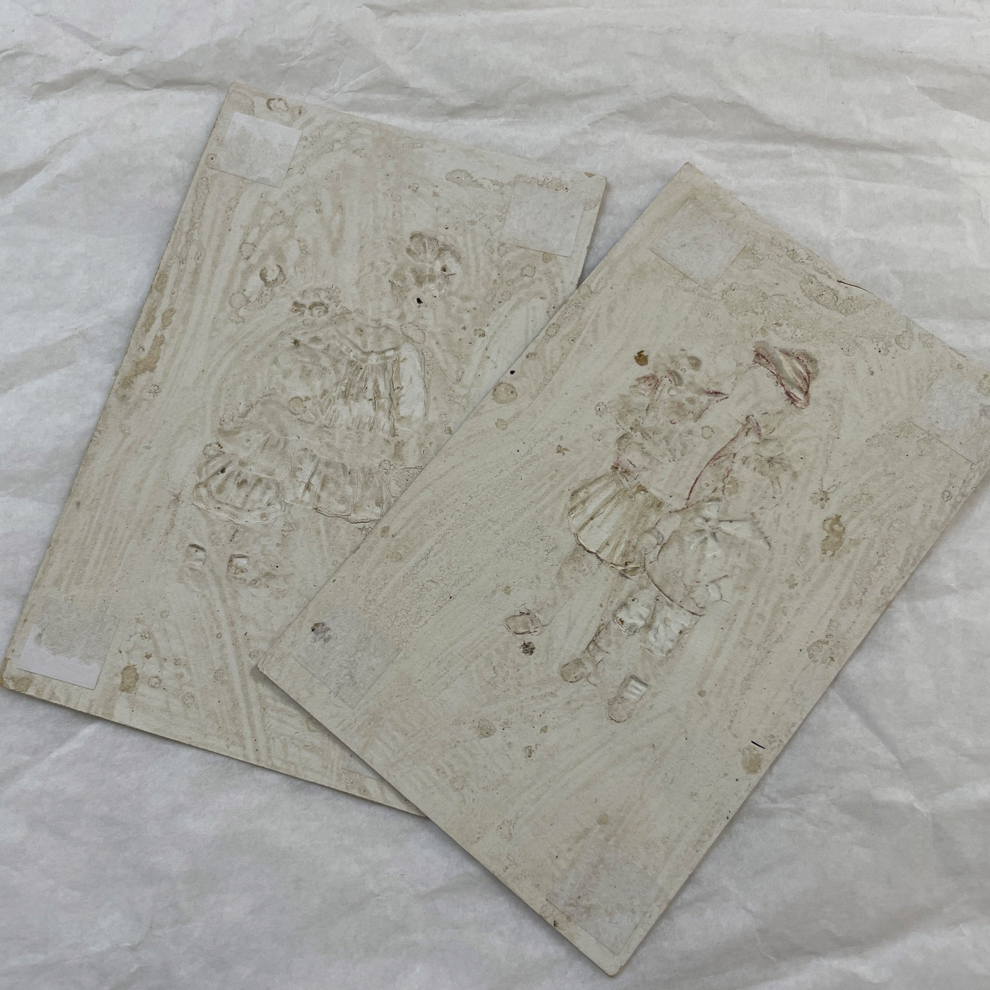 Late 19th Century - Two Chromolithograph Prints - Charming Victorian Children Illustrations - Antique Child Portrait Pair