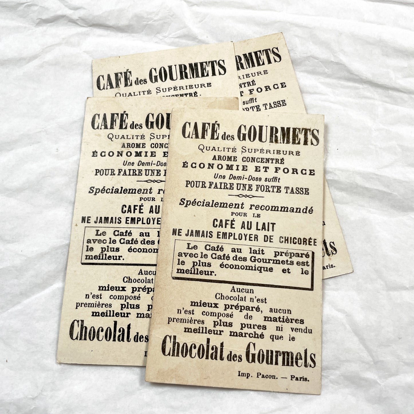 1900s - Six Chocolat Des Gourmets Military Cards - French Chromolithograph Set - Children's Army Training Scenes - Vintage Ephemera