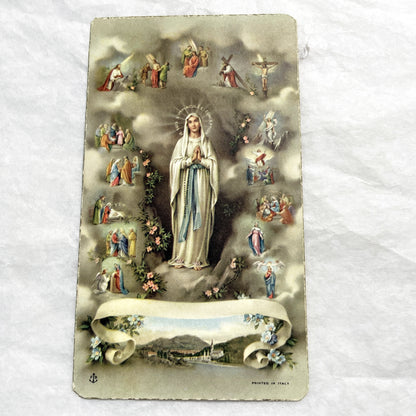 1900s - Vintage Holy Card featuring Virgin Mary - Immaculate Conception Devotional Prayer Card - Religious Ephemera