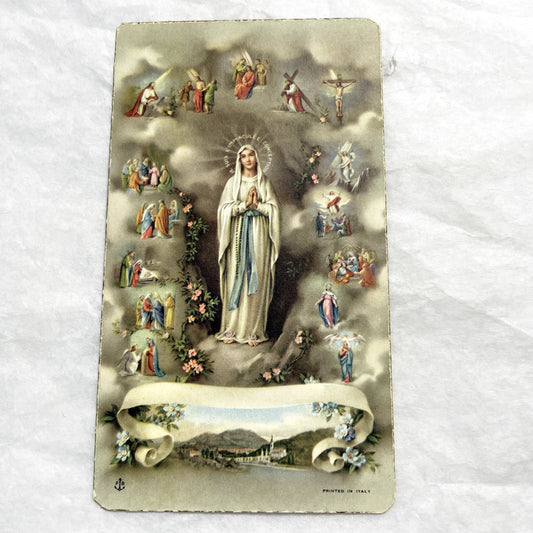 1900s - Vintage Holy Card featuring Virgin Mary - Immaculate Conception Devotional Prayer Card - Religious Ephemera