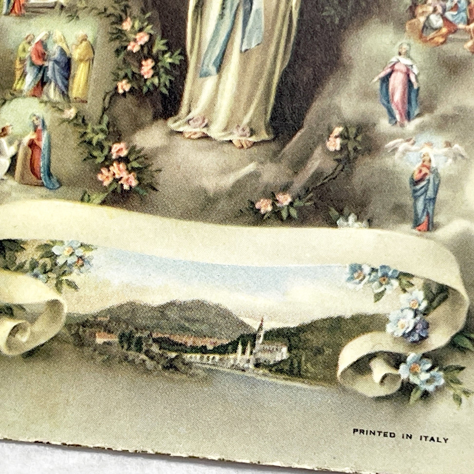 1900s - Vintage Holy Card featuring Virgin Mary - Immaculate Conception Devotional Prayer Card - Religious Ephemera
