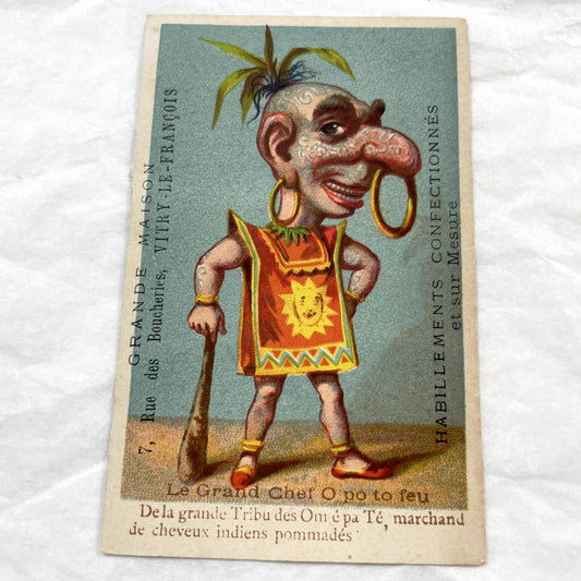Late 19th Century - French Advertising Trade Cards - Set of Three Humorous Chromos - Caricature Collectibles - Vitry-le-François  Ads