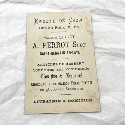 Late 19th - Antique French Chromolithograph Trade Card - 'Grosse Affaire' Children - Gold Accent - Rare Collectible