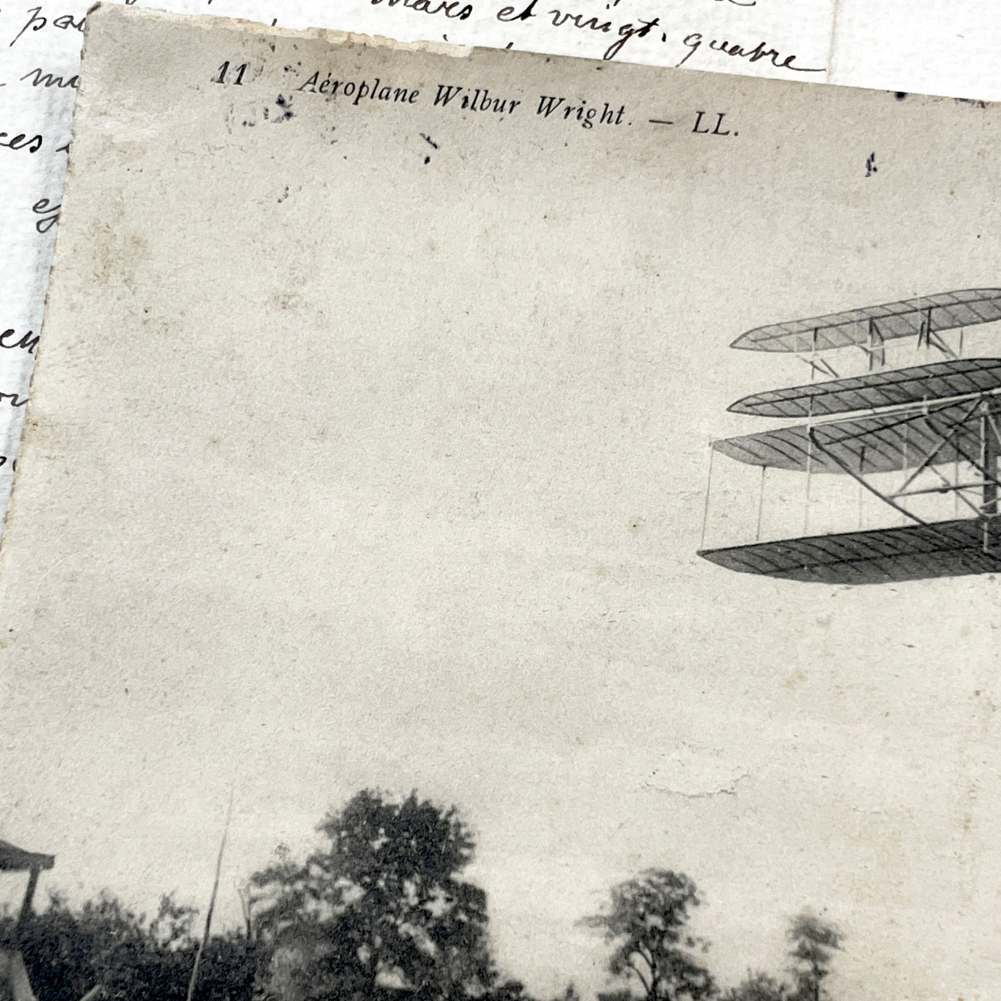1910s - Vintage Wright Aeroplane Postcard - Historic Early Aviation Flight Photograph - Pioneering Biplane Collectible Card - Rare