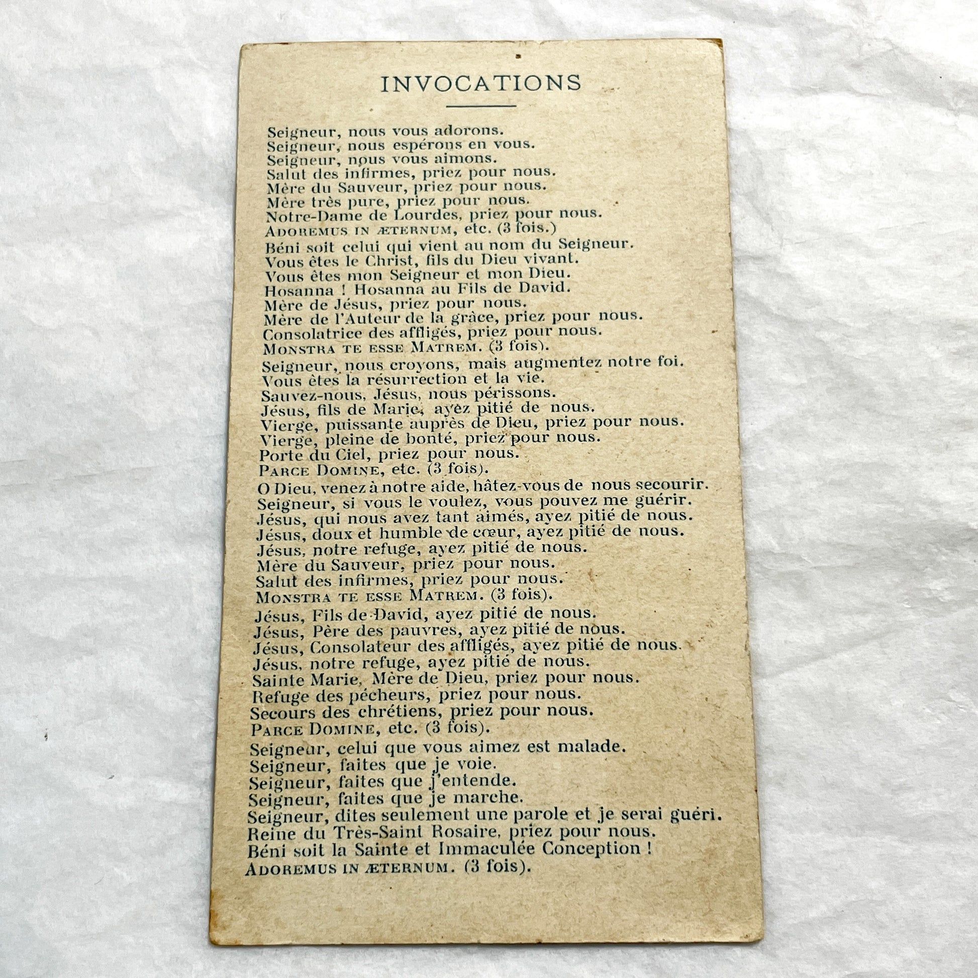 1900s - Antique French Sacred Heart Jesus Prayer Card - Religious Devotion - Vintage Catholic Holy Card - Spiritual Artifact