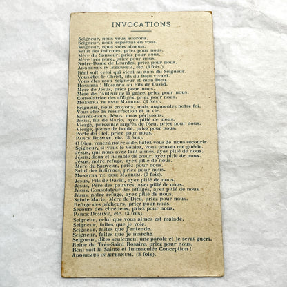 1900s - Antique French Sacred Heart Jesus Prayer Card - Religious Devotion - Vintage Catholic Holy Card - Spiritual Artifact