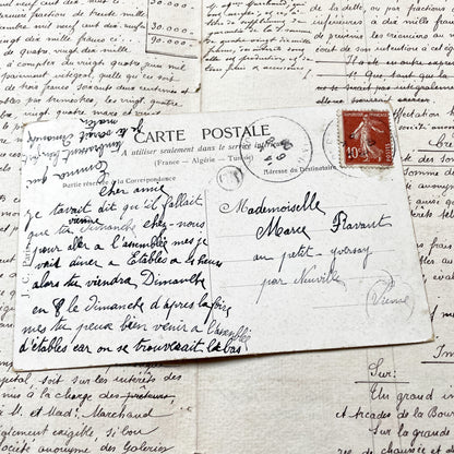 1900s - French Postcard - Romantic Belle Époque Couple - Antique Love Photo - Old Ephemera - Nostalgic Paper Art Collection