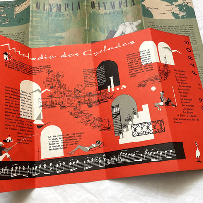 1960s - Vintage Greece Travel Brochures - Key Tours Excursions - Olympia Cyclades Mykonos Delos - Mid Century Modern Greek Tourism Ephemera