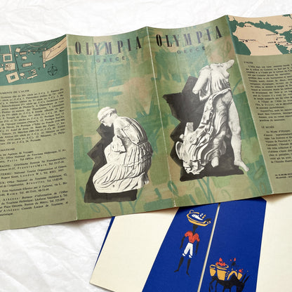 1960s - Vintage Greece Travel Brochures - Key Tours Excursions - Olympia Cyclades Mykonos Delos - Mid Century Modern Greek Tourism Ephemera