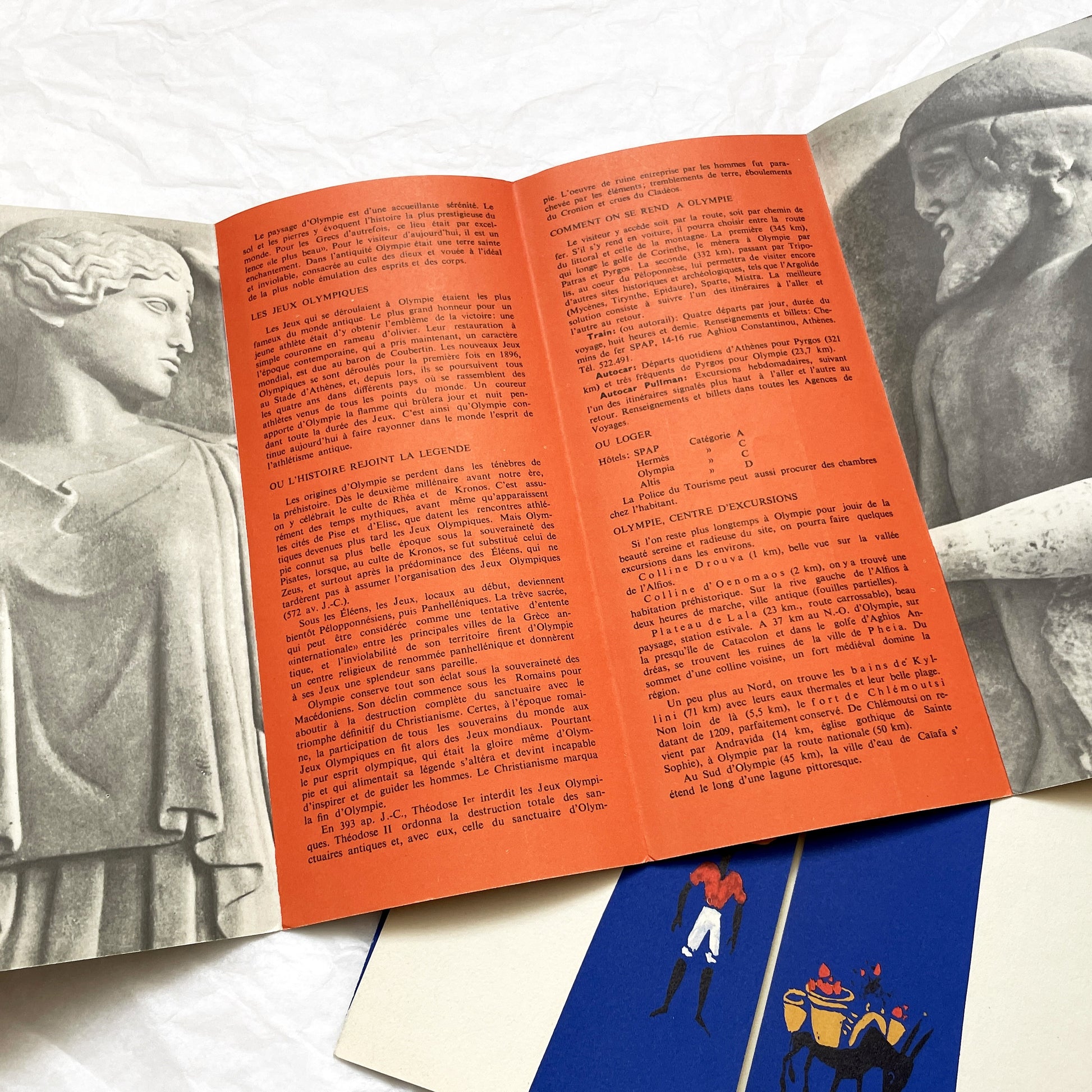 1960s - Vintage Greece Travel Brochures - Key Tours Excursions - Olympia Cyclades Mykonos Delos - Mid Century Modern Greek Tourism Ephemera