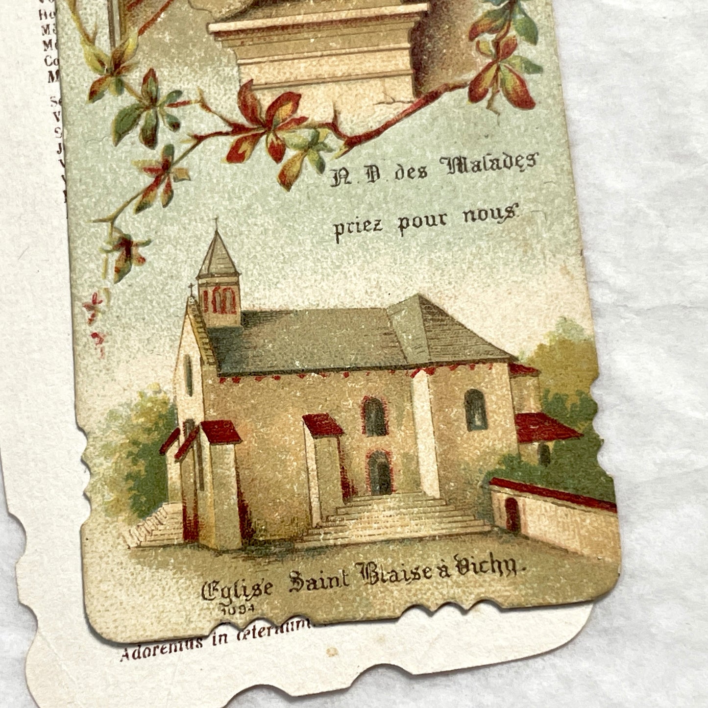 1900s - Vintage French Religious Holy Prayer Cards - Our Lady of Lourdes and Notre-Dame des Malades - Catholic Devotional Ephemera