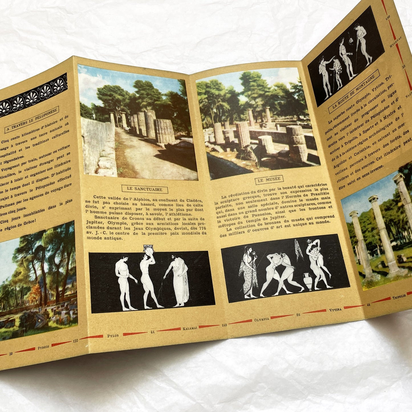 1960s - Greece Travel Brochures - Vintage Ephemera - Key Tours - Athens Crete Peloponnese Patras - Historical Tourist Souvenirs