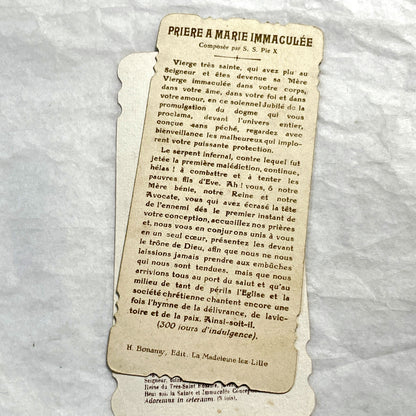 1900s - Vintage French Religious Holy Prayer Cards - Our Lady of Lourdes and Notre-Dame des Malades - Catholic Devotional Ephemera