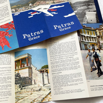 1960s - Greece Travel Brochures - Vintage Ephemera - Key Tours - Athens Crete Peloponnese Patras - Historical Tourist Souvenirs