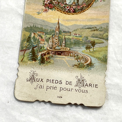 1900s - 3 Vintage French Catholic Prayer Cards - Holy Pictures with Saints and Virgin Mary - Devotional Religious Ephemera - Sacred Art