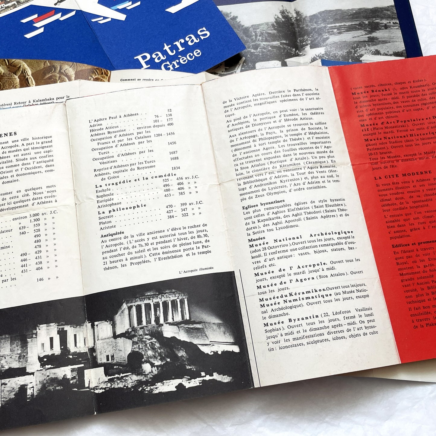 1960s - Greece Travel Brochures - Vintage Ephemera - Key Tours - Athens Crete Peloponnese Patras - Historical Tourist Souvenirs