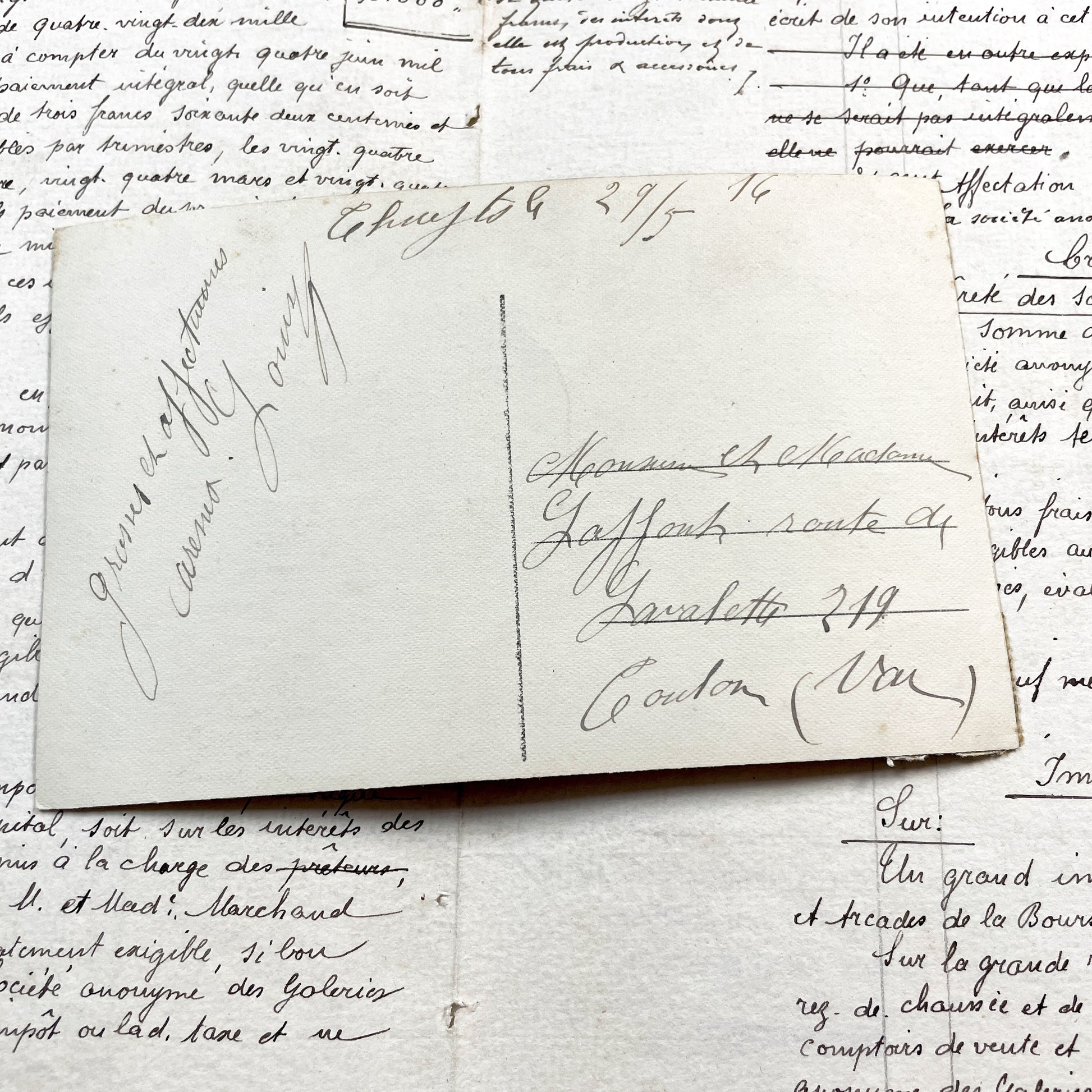 1910s - French Hand-Tinted Romantic Kissing Couple Postcard - Le Baiser Antique Love Card - Vintage Sentiment Ephemera