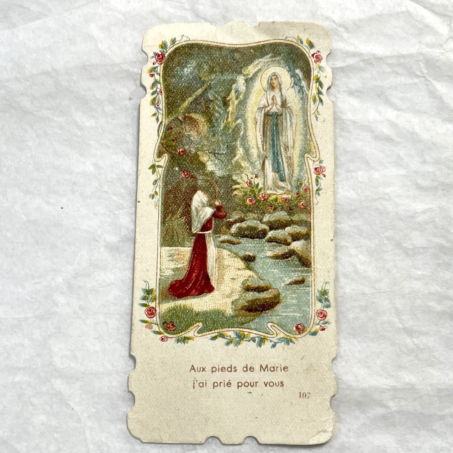 1900s - 3 Vintage French Religious Holy Cards - Saint Jean Marie Vianney Lourdes Shrine Prayer Images - Catholic Devotional Ephemera Set