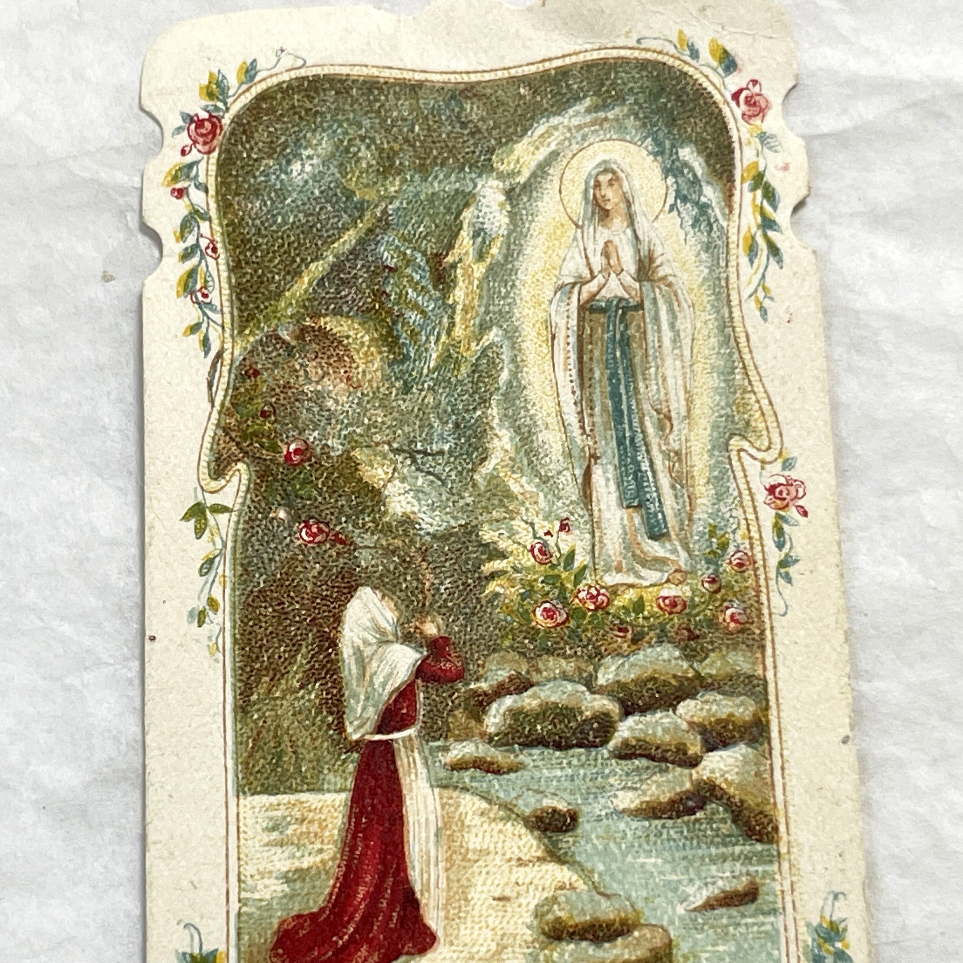 1900s - 3 Vintage French Religious Holy Cards - Saint Jean Marie Vianney Lourdes Shrine Prayer Images - Catholic Devotional Ephemera Set