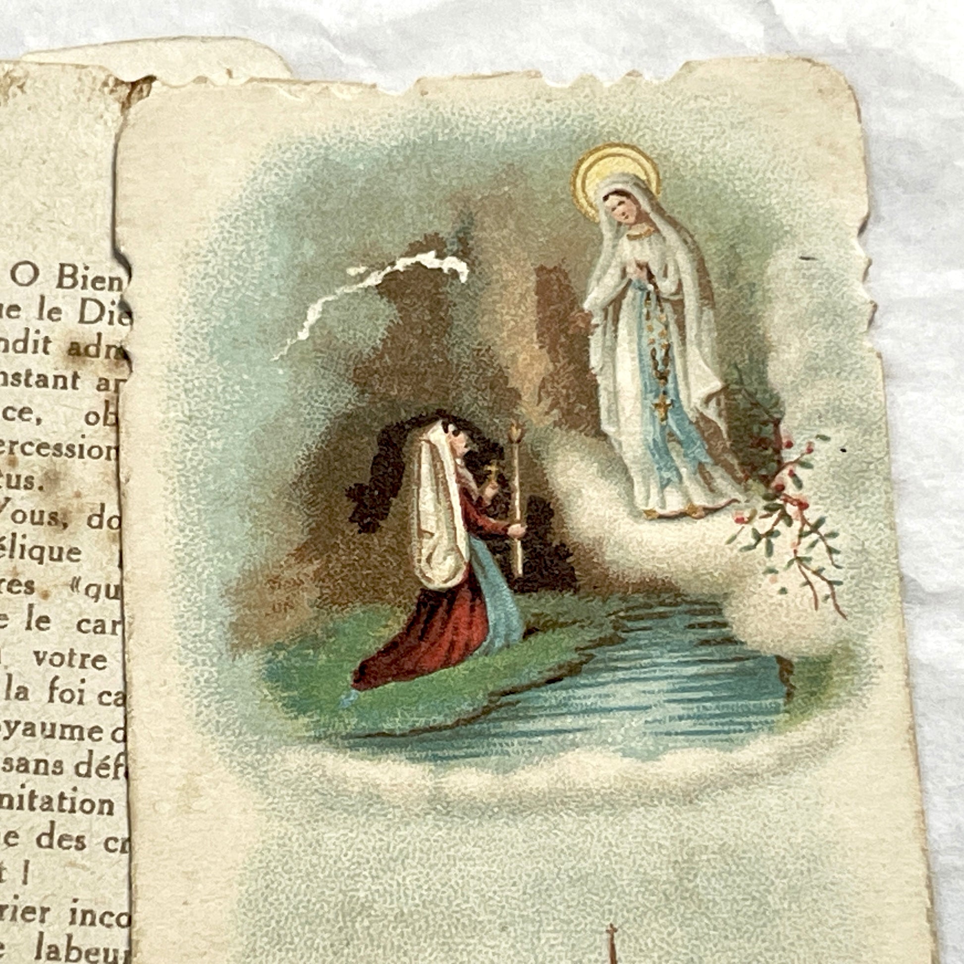 1900s - 3 Vintage French Religious Holy Cards - Saint Jean Marie Vianney Lourdes Shrine Prayer Images - Catholic Devotional Ephemera Set