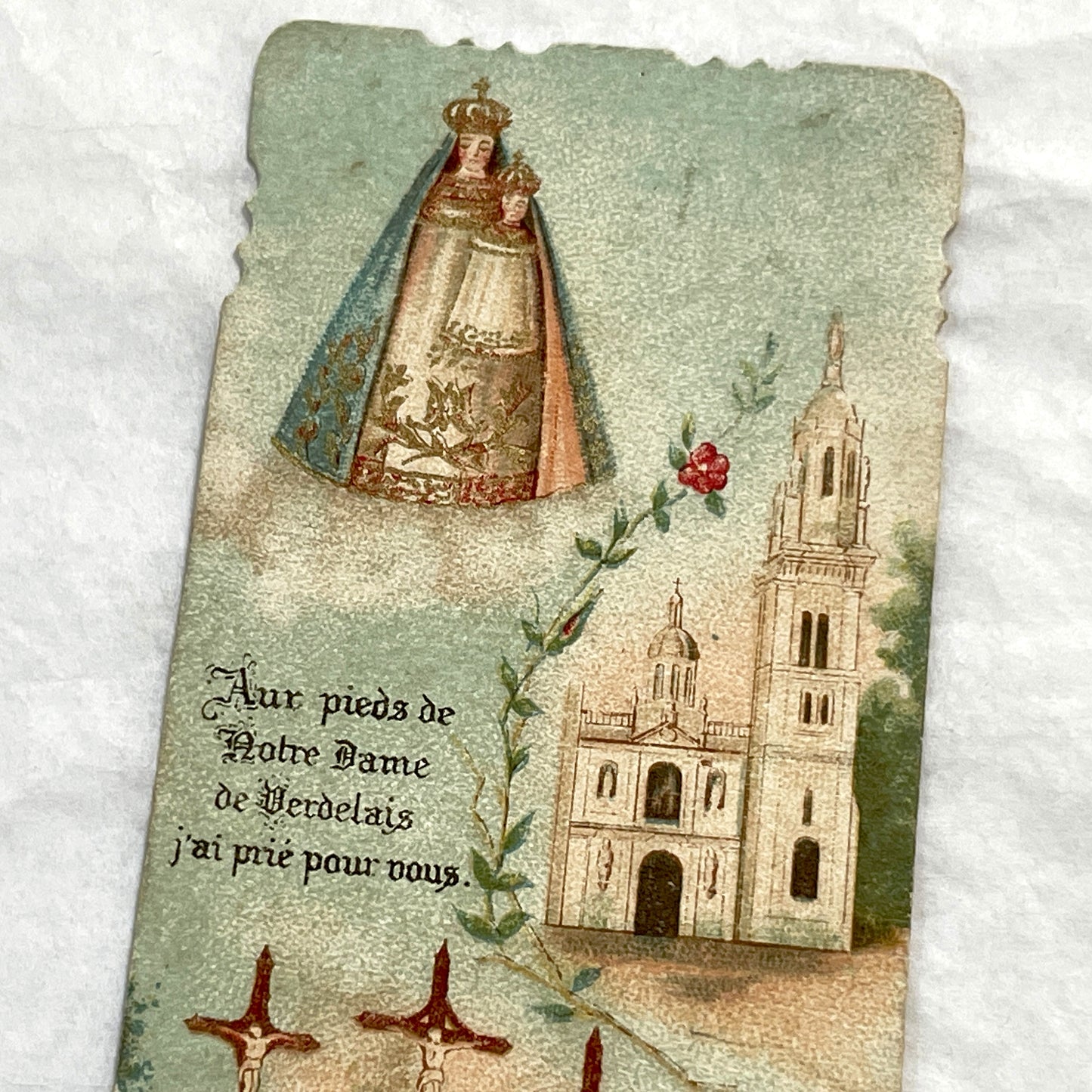 1910s - 3 Vintage French Religious Holy Cards - Our Lady of Verdelais, Montligeon, Liesse - Pope Pius X Prayer - Catholic Ephemera