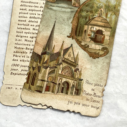 1910s - 3 Vintage French Religious Holy Cards - Our Lady of Verdelais, Montligeon, Liesse - Pope Pius X Prayer - Catholic Ephemera