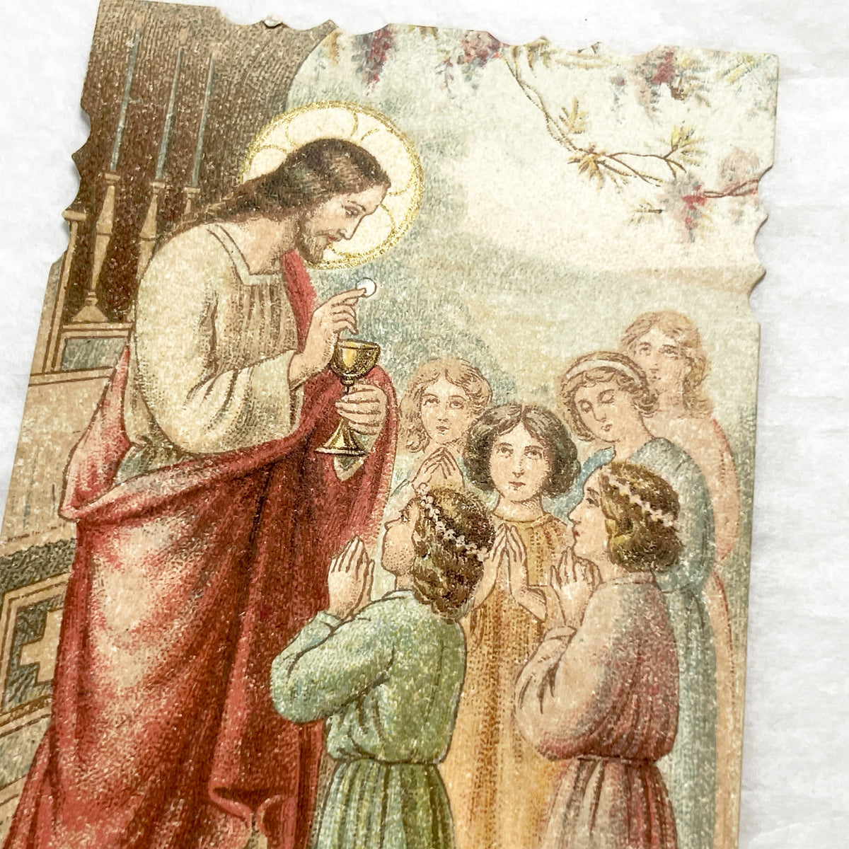 1900s - Antique French Religious Communion Cards - Vintage Sacred Art Ephemera - First Communion Souvenir - Christian Collectibles