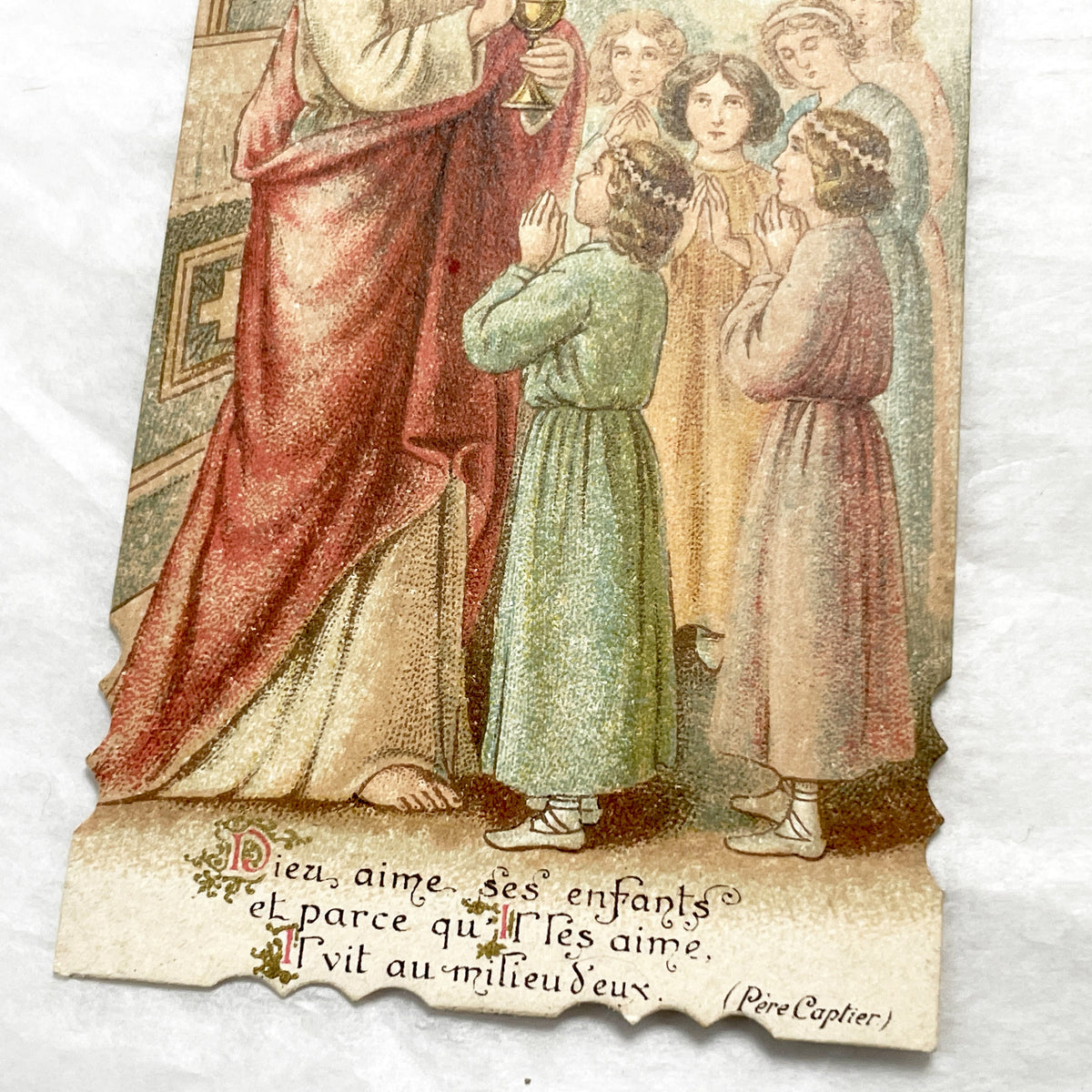 1900s - Antique French Religious Communion Cards - Vintage Sacred Art Ephemera - First Communion Souvenir - Christian Collectibles