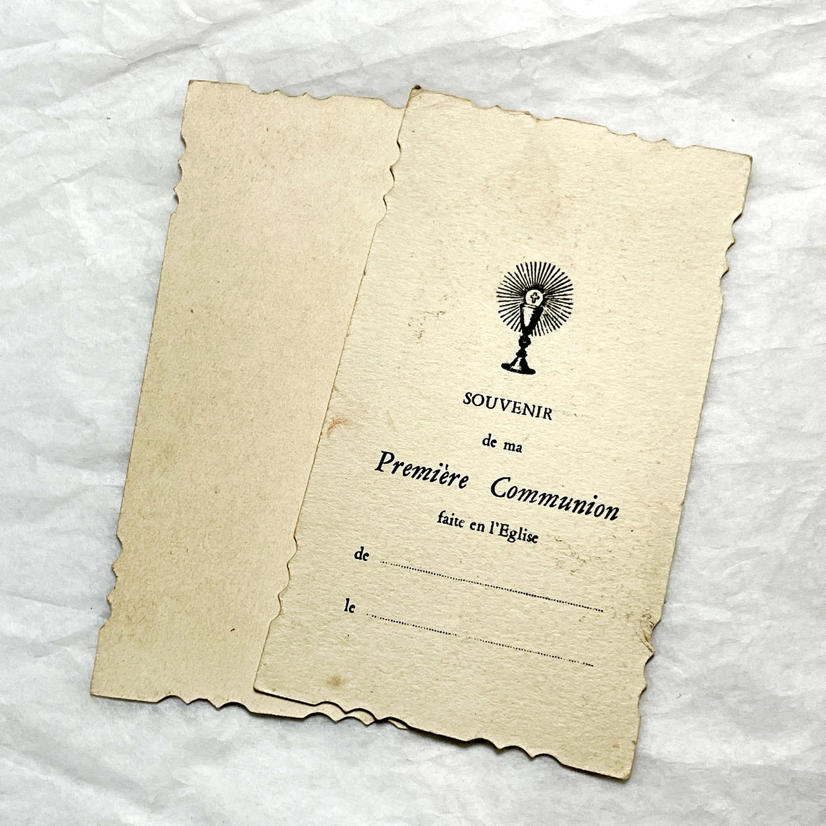1900s - Antique French Religious Communion Cards - Vintage Sacred Art Ephemera - First Communion Souvenir - Christian Collectibles