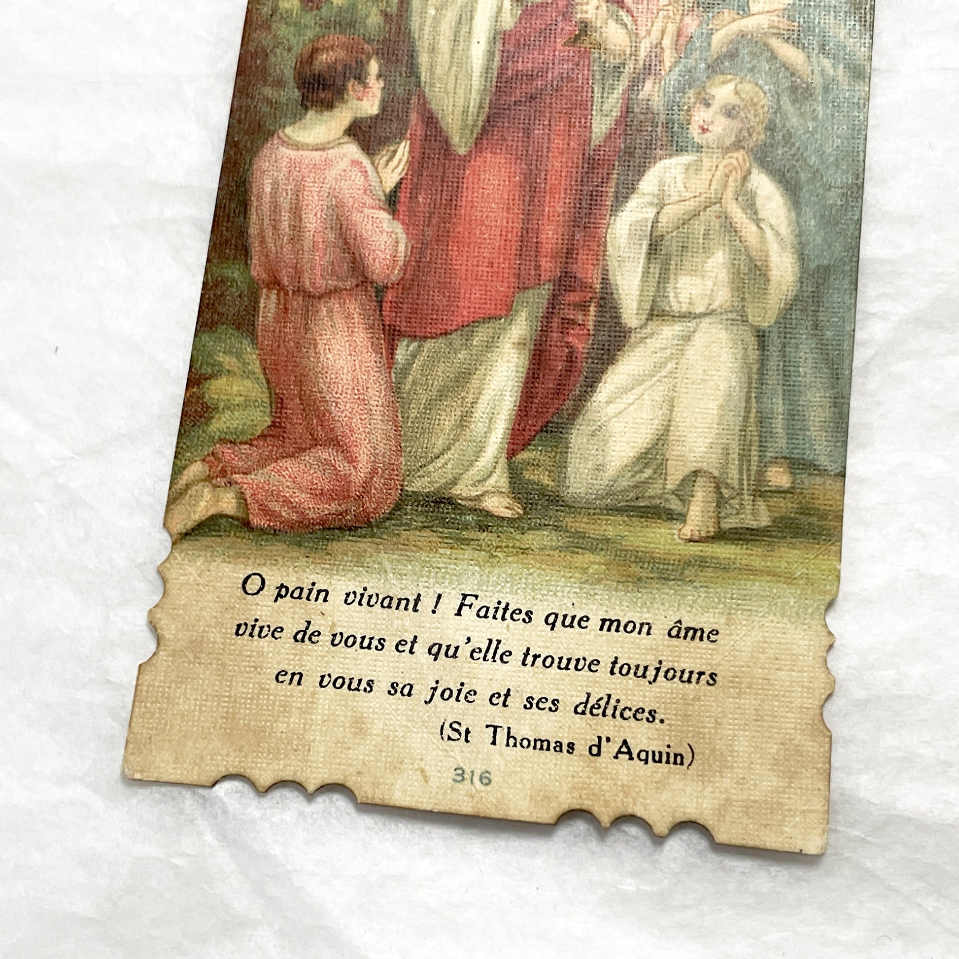 1910s - Vintage French Religious Holy Cards - Reverent Depictions of Jesus - Eucharist and Emmaus Story - Devotional Prayer Ephemera