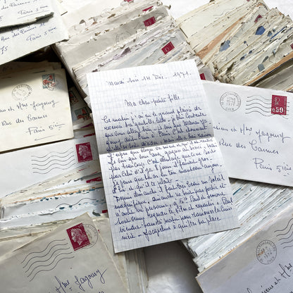 1960s - 1970s - 5 or 10 letters from a mother to her daughter and her son-in-law - Handwritten letters in their envelope