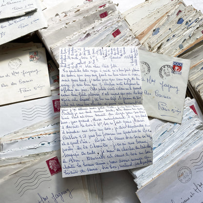 1960s - 1970s - 5 or 10 letters from a mother to her daughter and her son-in-law - Handwritten letters in their envelope
