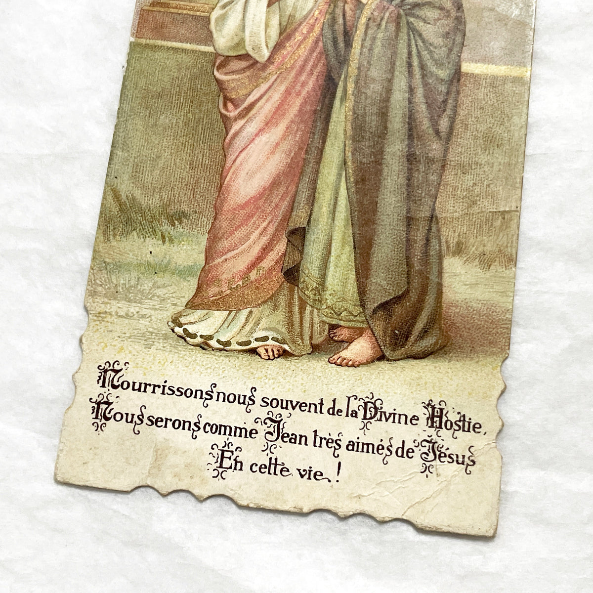 1900s - 2 Vintage French Religious Holy Cards - Jesus Devotional Ephemera - Catholic Prayer Art Collectibles - Antique Faith Keepsake