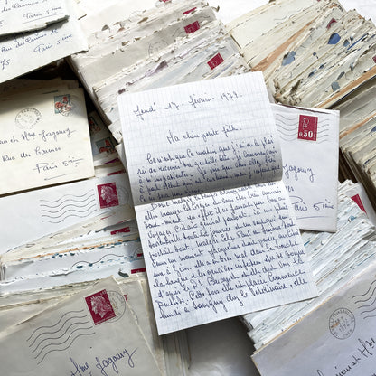 1960s - 1970s - 5 or 10 letters from a mother to her daughter and her son-in-law - Handwritten letters in their envelope