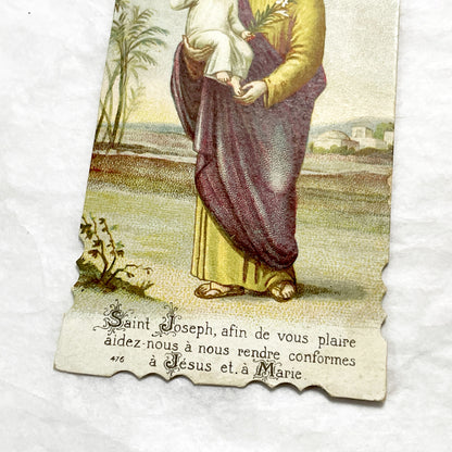 1900s - 2 Vintage French Religious Holy Cards - Jesus Devotional Ephemera - Catholic Prayer Art Collectibles - Antique Faith Keepsake