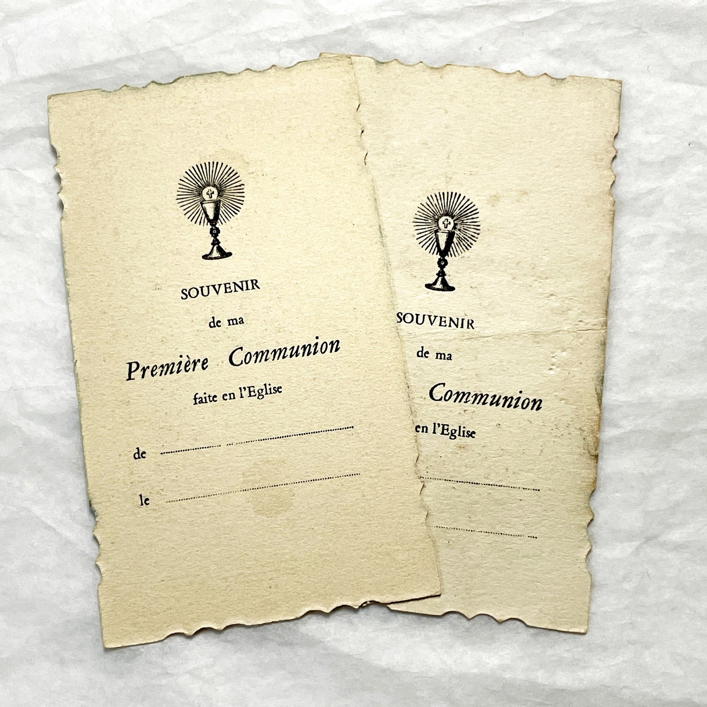 1900s - 2 Vintage Religious First Communion Cards - Catholic Ephemera - Jesus Christ and Virgin Mary with Child - Spiritual Keepsakes