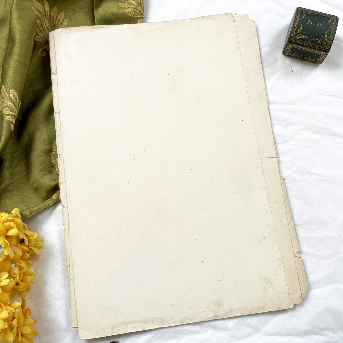 1870s - Exquisite Hand-Colored French Fashion Plate - Journal des Demoiselles - Elegant Crinoline Dresses and Children's Wear