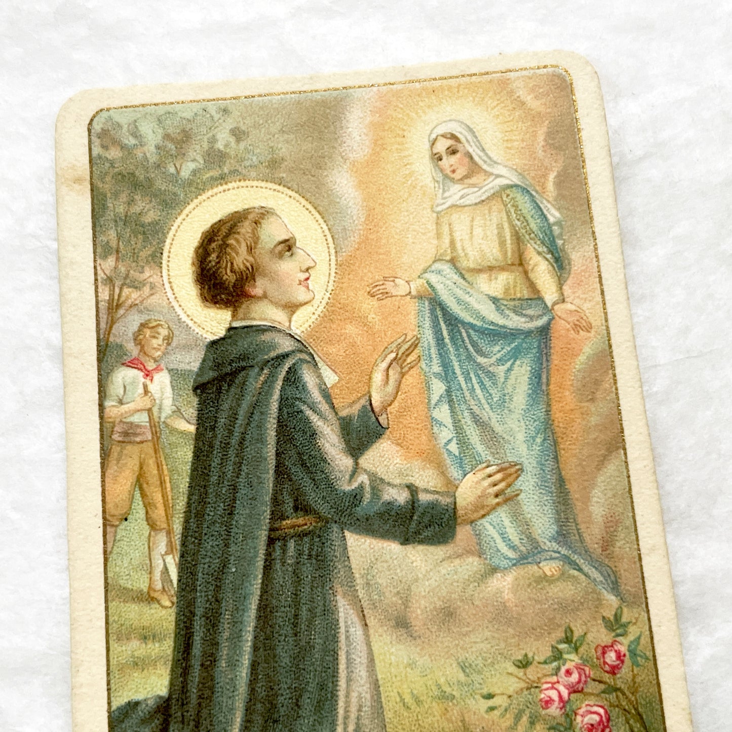 1910s - 2 Antique Catholic Holy Cards - Saint Louis de Montfort Devotional Art - Religious Ephemera for Collectors and Crafters