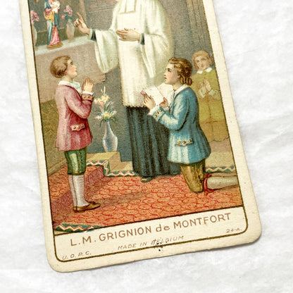 1910s - 2 Antique Catholic Holy Cards - Saint Louis de Montfort Devotional Art - Religious Ephemera for Collectors and Crafters