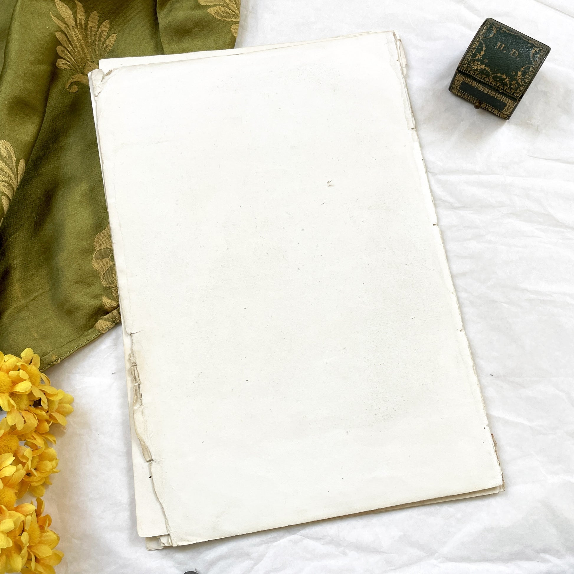 1850s - Exquisite Original French Fashion Plate - Journal des Demoiselles - Hand-Colored Lithograph Print - Parisian High Society Style