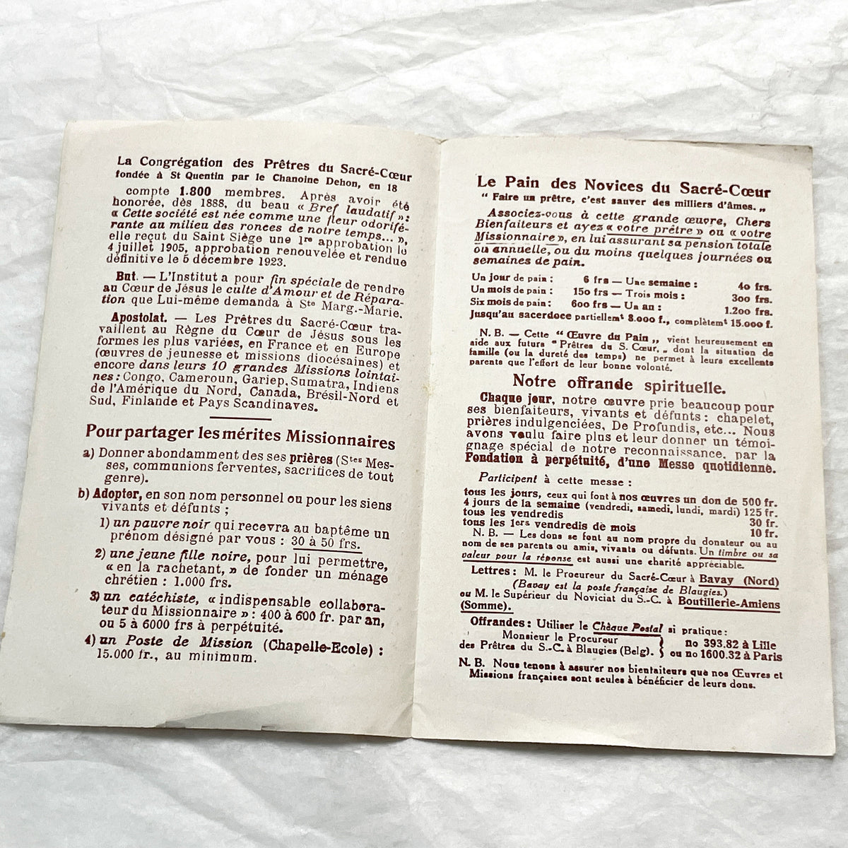 1900s - 2 Vintage French Catholic Devotional Cards - Sacred Heart Jesus & Children with Sheep - Religious Ephemera