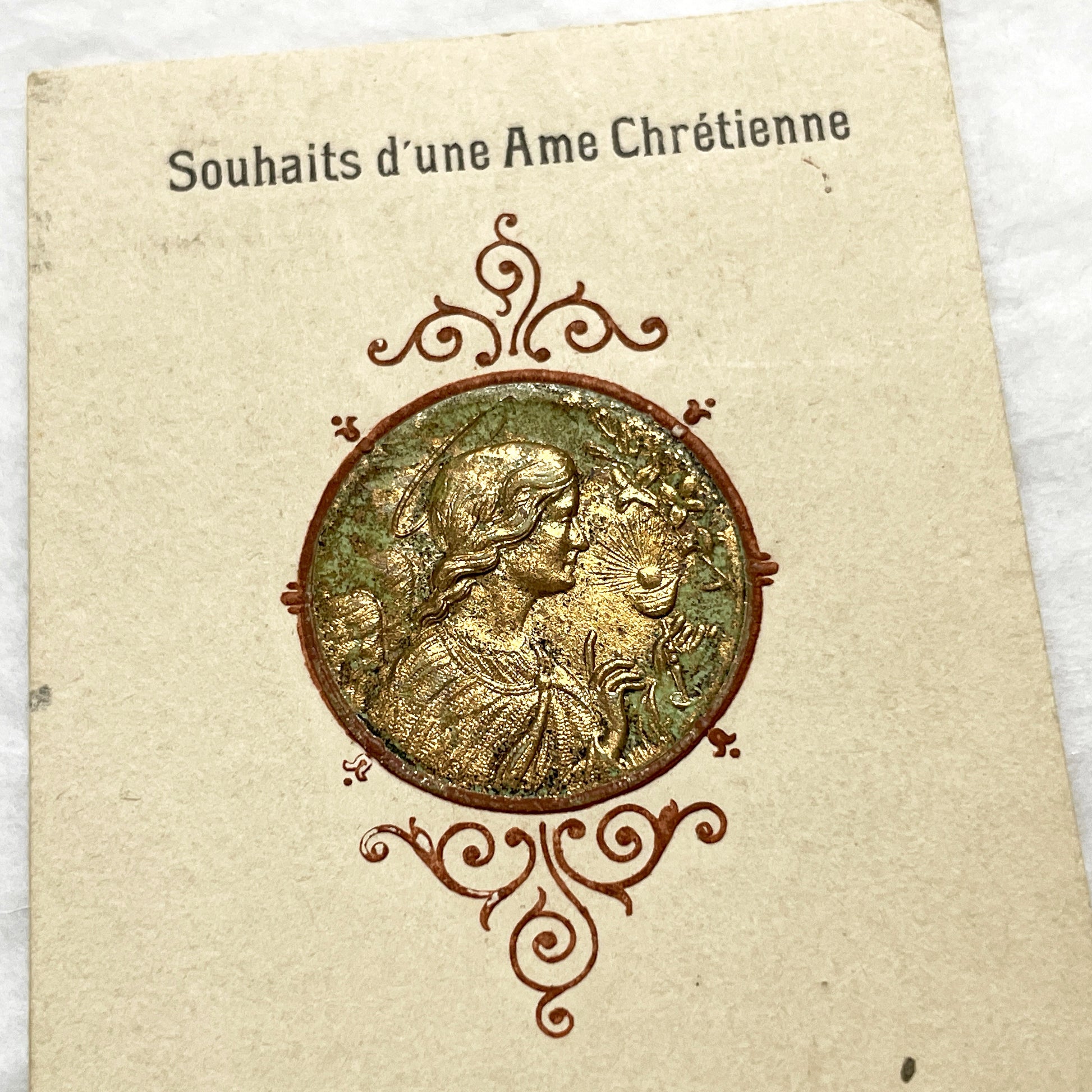 1900s - 3 Antique Holy Cards French Religious Ephemera - Our Lady of Lourdes - Sacred Art - Vintage Devotional Collectibles from Paris