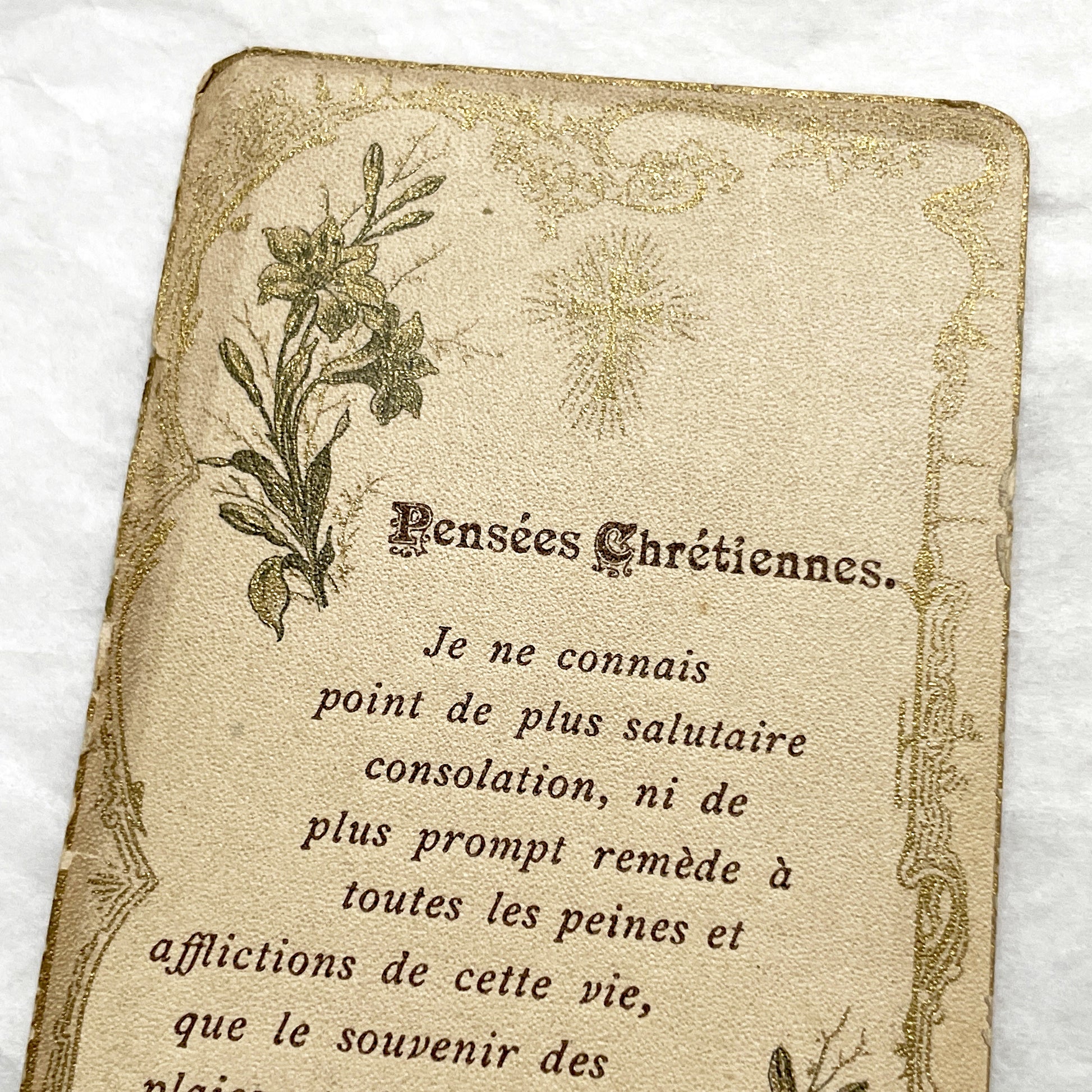 1900s - 2 French Religious Prayer Cards - Vintage Christian Devotional - St-Paul Bookstore Paris Memorabilia - Spiritual Keepsake