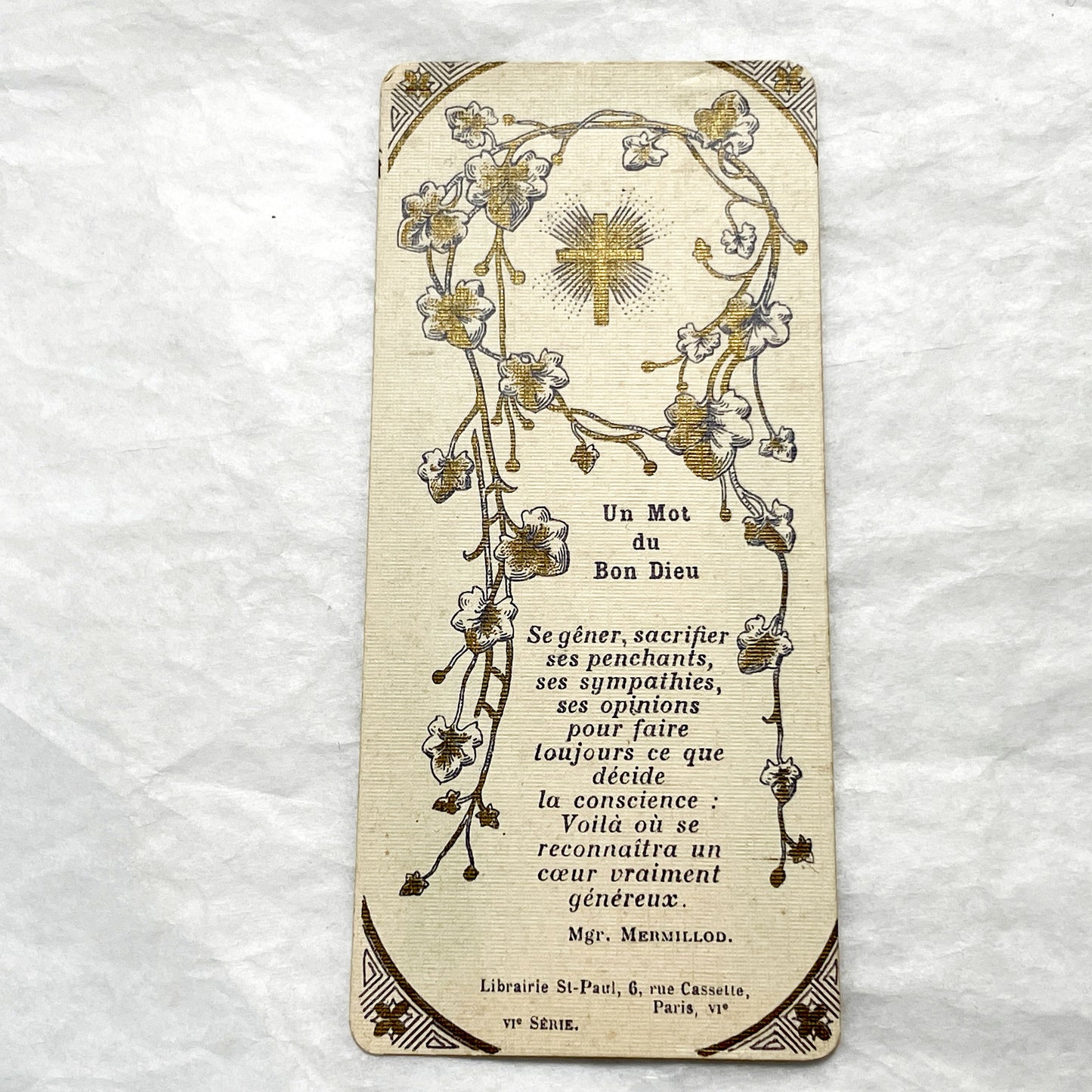 1900s - 2 French Religious Prayer Cards - Vintage Christian Devotional - St-Paul Bookstore Paris Memorabilia - Spiritual Keepsake