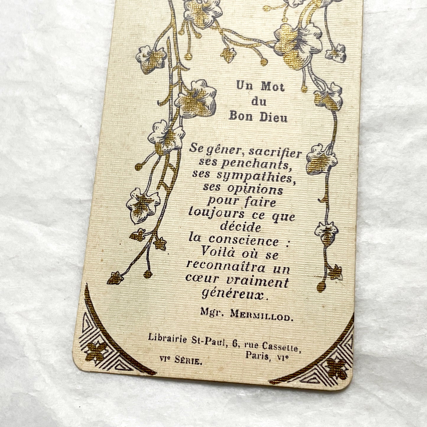 1900s - 2 French Religious Prayer Cards - Vintage Christian Devotional - St-Paul Bookstore Paris Memorabilia - Spiritual Keepsake