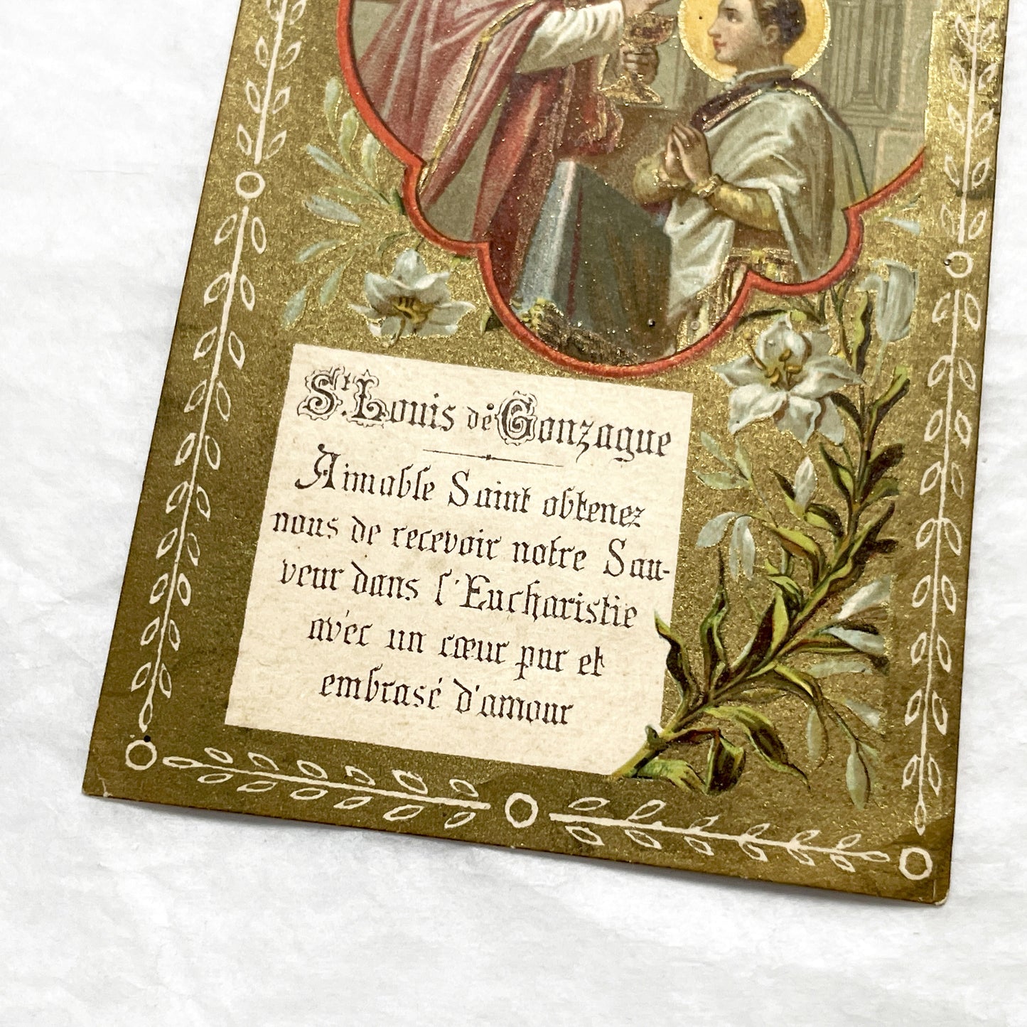 1900s - 2 Vintage French Devotional Holy Cards - Our Lady of Perpetual Help, Saint Louis de Gonzague - Catholic Prayer Ephemera