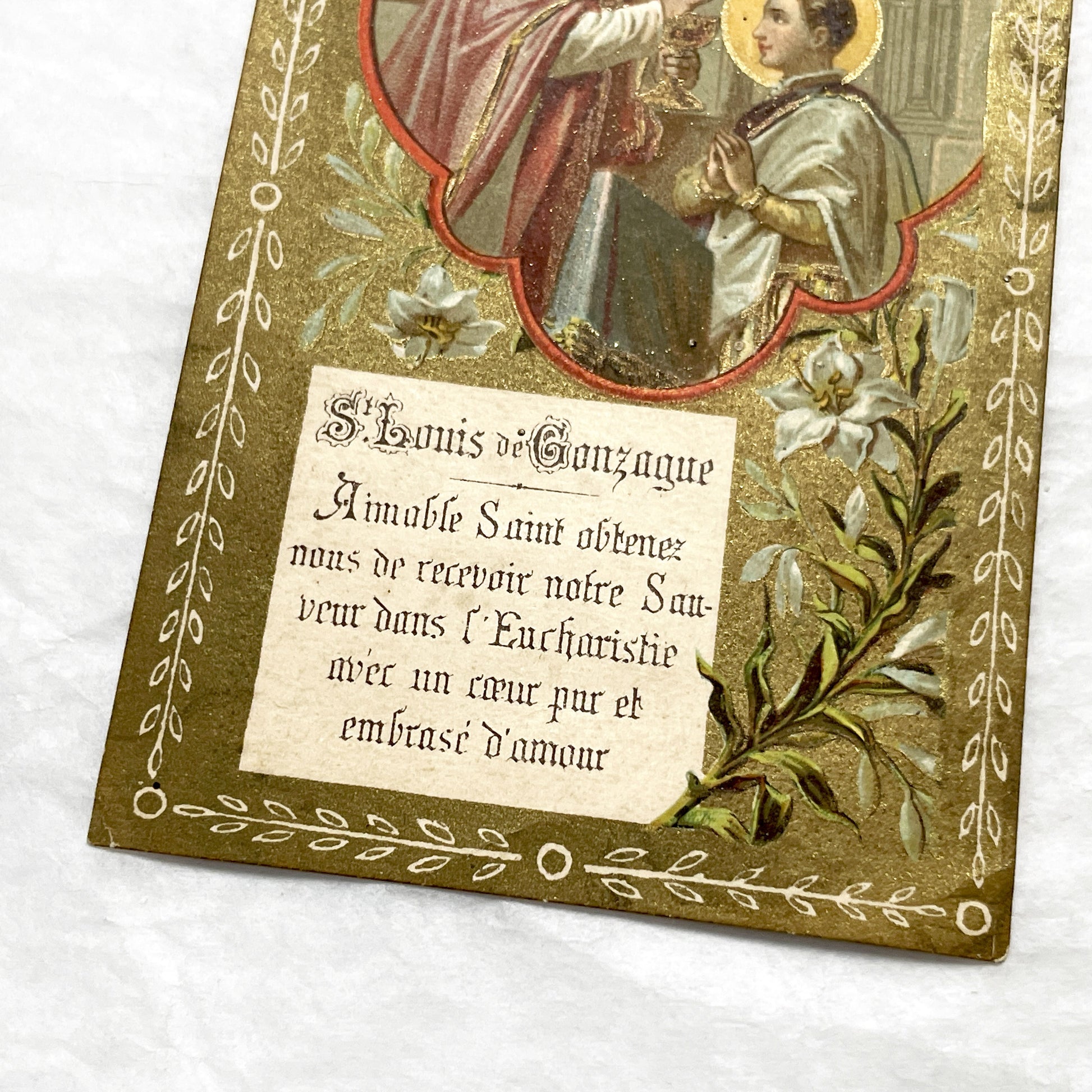 1900s - 2 Vintage French Devotional Holy Cards - Our Lady of Perpetual Help, Saint Louis de Gonzague - Catholic Prayer Ephemera